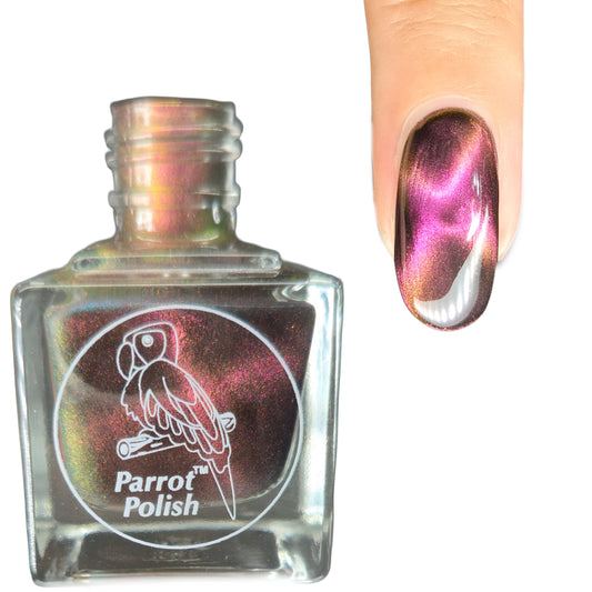 Parrot Polish "Siberian Cat" Magnetic Ultrachrome Nail Polish, Purple Pink