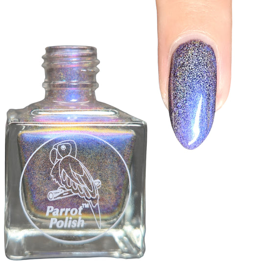 Parrot Polish Trypnotic Ultrachrome Holographic Nail Polish - Purple/Pink/Blue