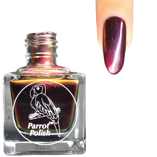 Parrot Polish Vlad Dracul Multichrome Nail Polish - Black/Red/Orange