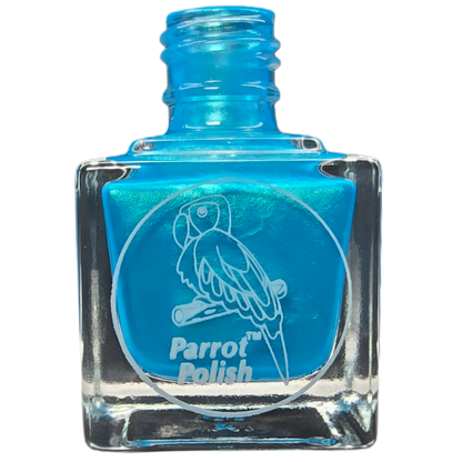 Parrot Polish Blue Macaw Teal Shimmer Nail Polish