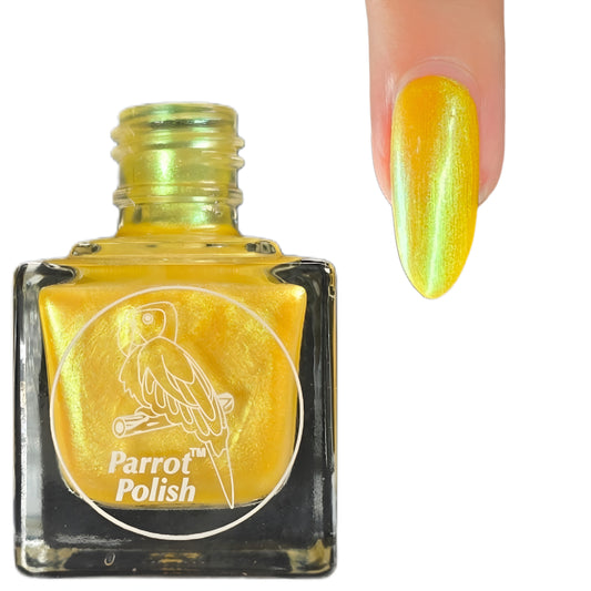 Parrot Polish Yellow Submarine 60s Shimmer Nail lacquer Yellow/Gold