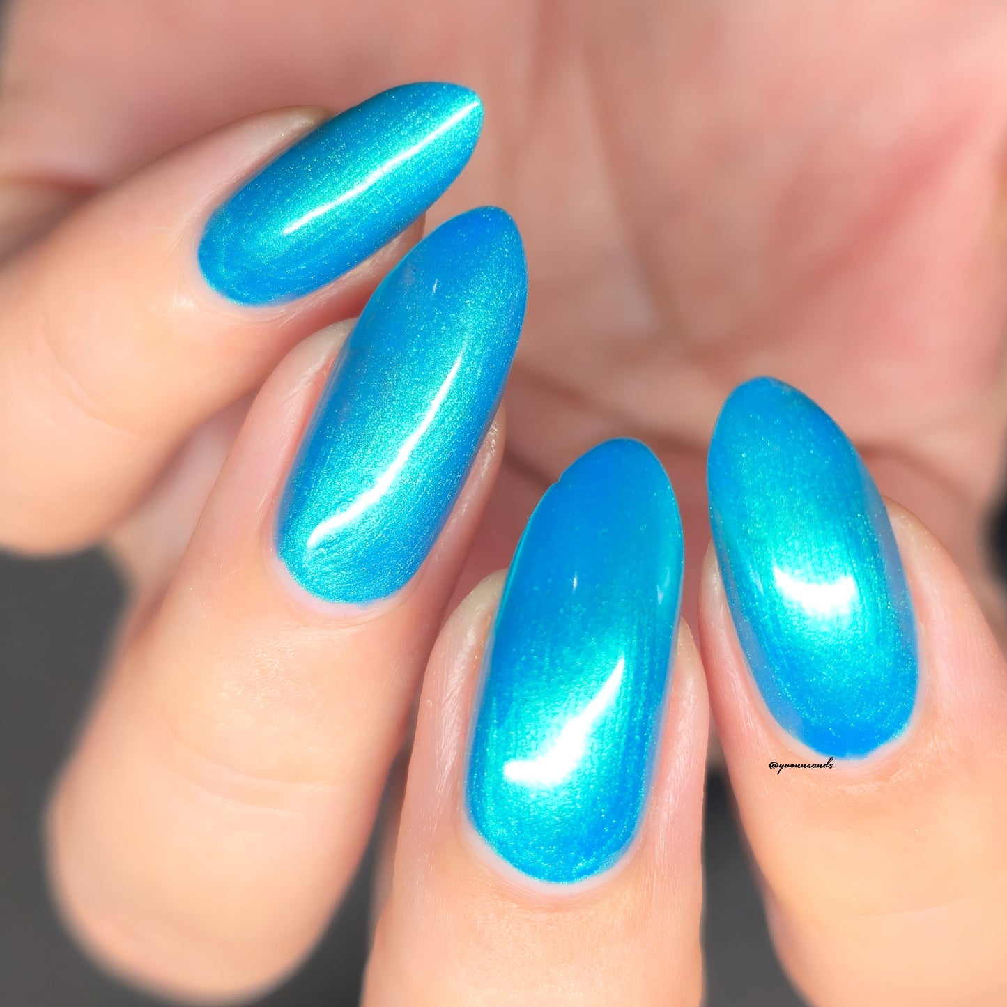 Parrot Polish Love is Blue 60s Shimmer Nail Lacquer Blue/Gold Shimmer