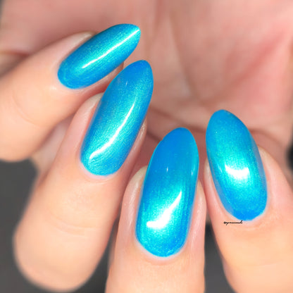 Parrot Polish Love is Blue 60s Shimmer Nail Lacquer Blue/Gold Shimmer