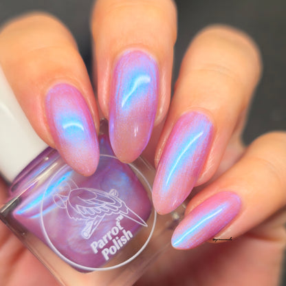 Parrot Polish Hush 60s Shimmer Nail Lacquer Purple/ Blue Shimmer