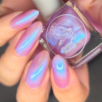 Parrot Polish Hush 60s Shimmer Nail Lacquer Purple/ Blue Shimmer