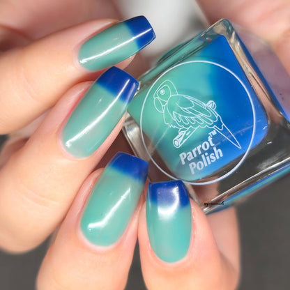 Parrot Polish Pacific Sea Foam Thermal Nail Polish - Blue/Light Green