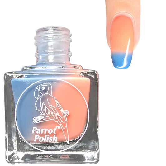 Parrot Polish Pink Sands Thermal Nail Polish Blue/Pink Coral