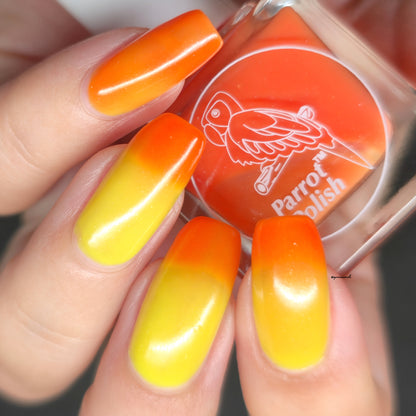 Parrot Polish Citrus Twist Color Changing Thermal Nail Lacquer - Orange/Yellow