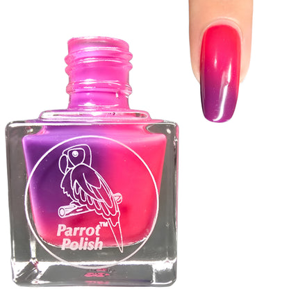Parrot Polish Apples & Olives Color Changing Solar Nail Lacquer  - Red/Purple