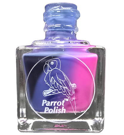 Parrot Polish Gothic Barbie Color Changing Thermal Nail Lacquer - Black/Blue/Pink