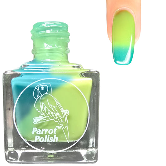 Parrot Polish Allamanda Thermal Nail Polish - Green/Lime