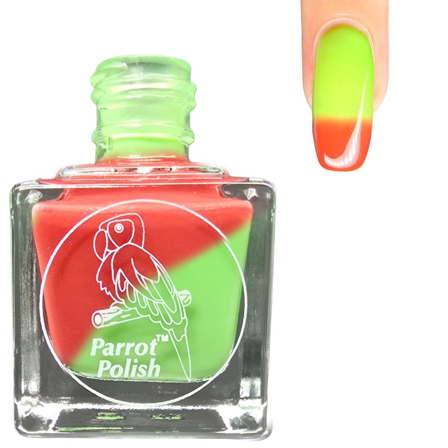 Parrot Polish Area 51 Color Changing Thermal Nail Lacquer  - Red/Lime