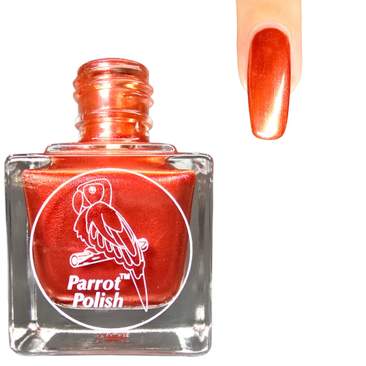 Parrot Polish Wine by the Mantle Shimmer Nail Lacquer Wine/Red