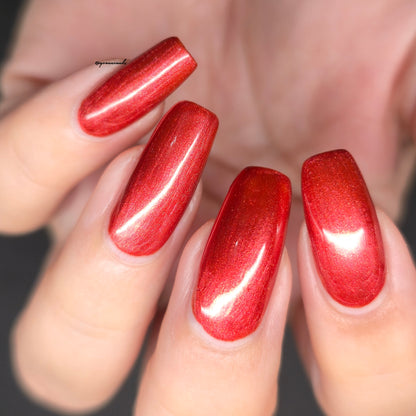 Parrot Polish Wine by the Mantle Shimmer Nail Lacquer Wine/Red