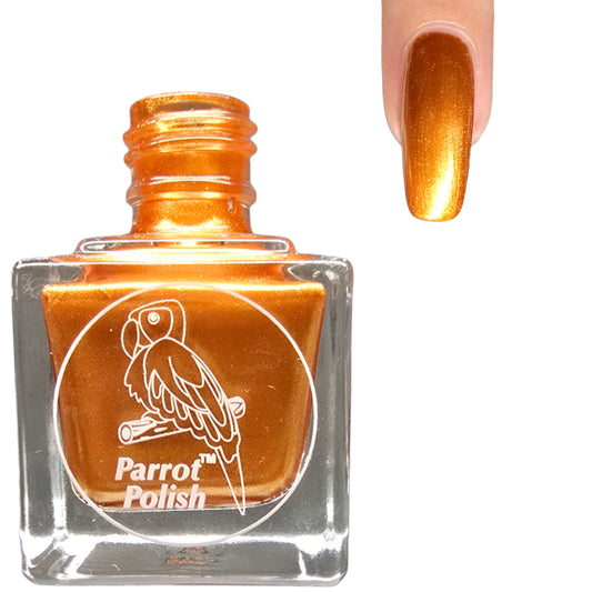 Parrot Polish Utah Fall Shimmer Nail Lacquer Brown/Golden