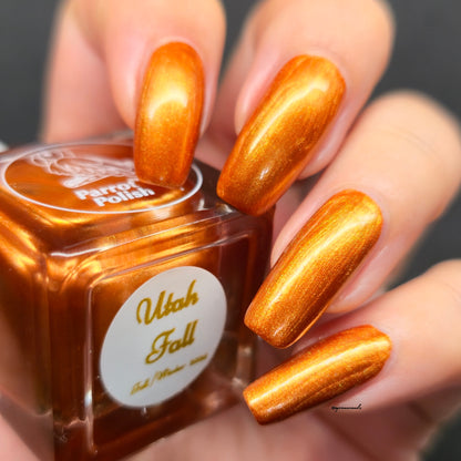 Parrot Polish Utah Fall Shimmer Nail Lacquer Brown/Golden