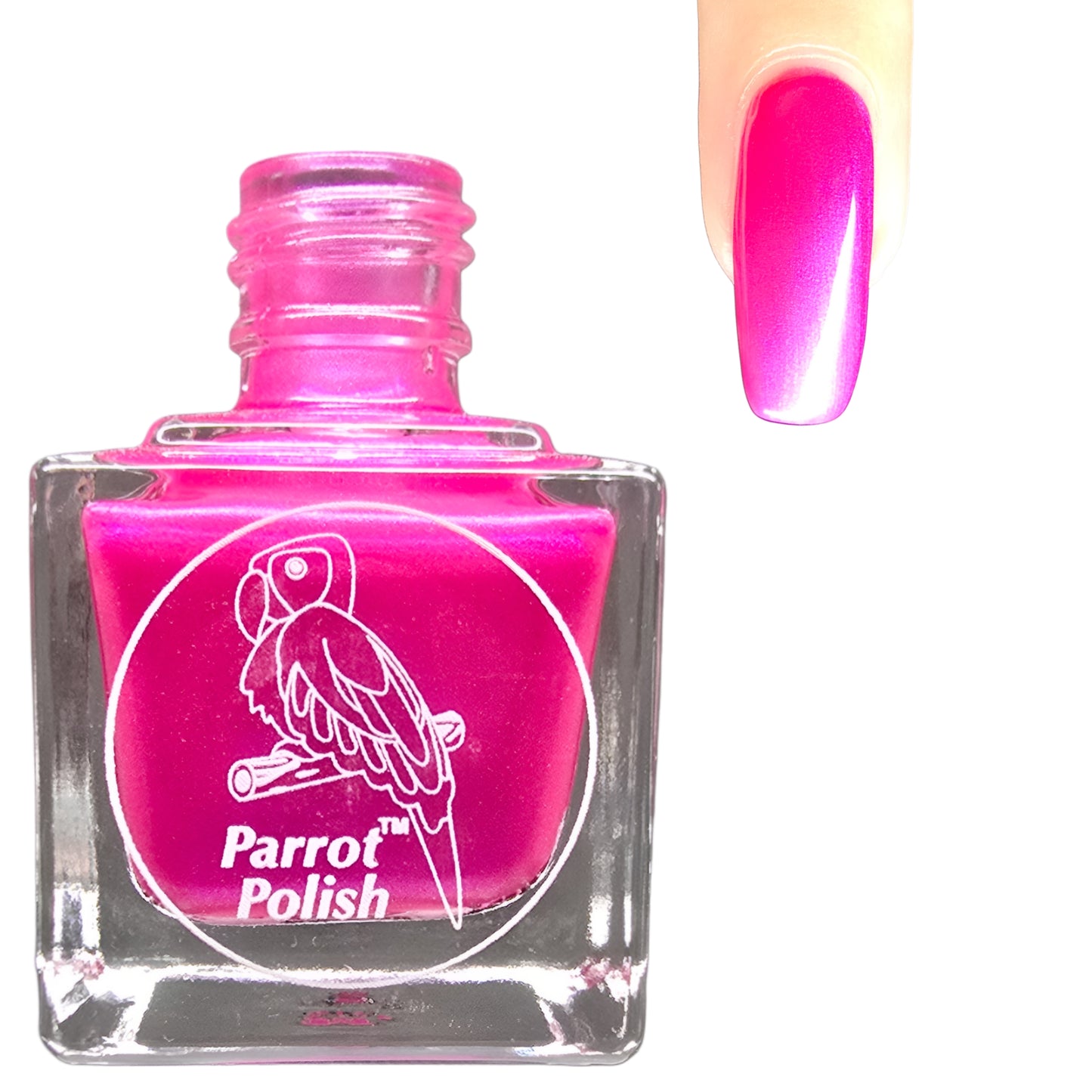 Parrot Polish Vale September Shimmer Nail Lacquer Pink/Fuscia