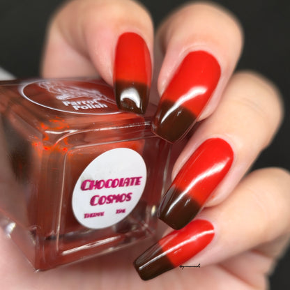 Parrot Polish Chocolate Cosmos Thermal Nail Lacquer Brown/ Red