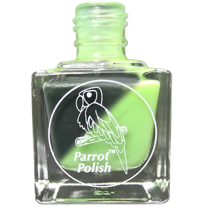 Parrot Polish 4 Leaf Clover Color Changing Thermal Nail Lacquer Black/Green