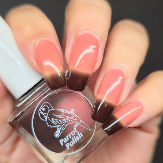Parrot Polish Snapdragon Opus Thermal Nail Lacquer Brown/Orange