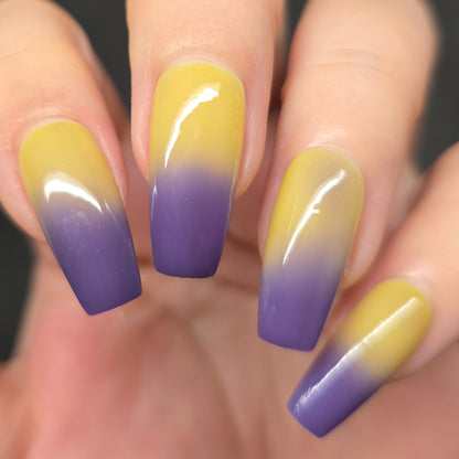 Parrot Polish Snow Crocus Thermal Color Changing Nail Lacquer Purple Yellow