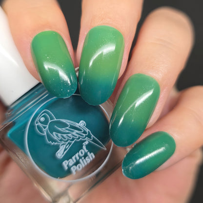 Parrot Polish Allamanda Color Changing Thermal Nail Lacquer- Green/Lime 0.5fl oz