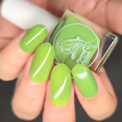 Parrot Polish Allamanda Color Changing Thermal Nail Lacquer- Green/Lime 0.5fl oz
