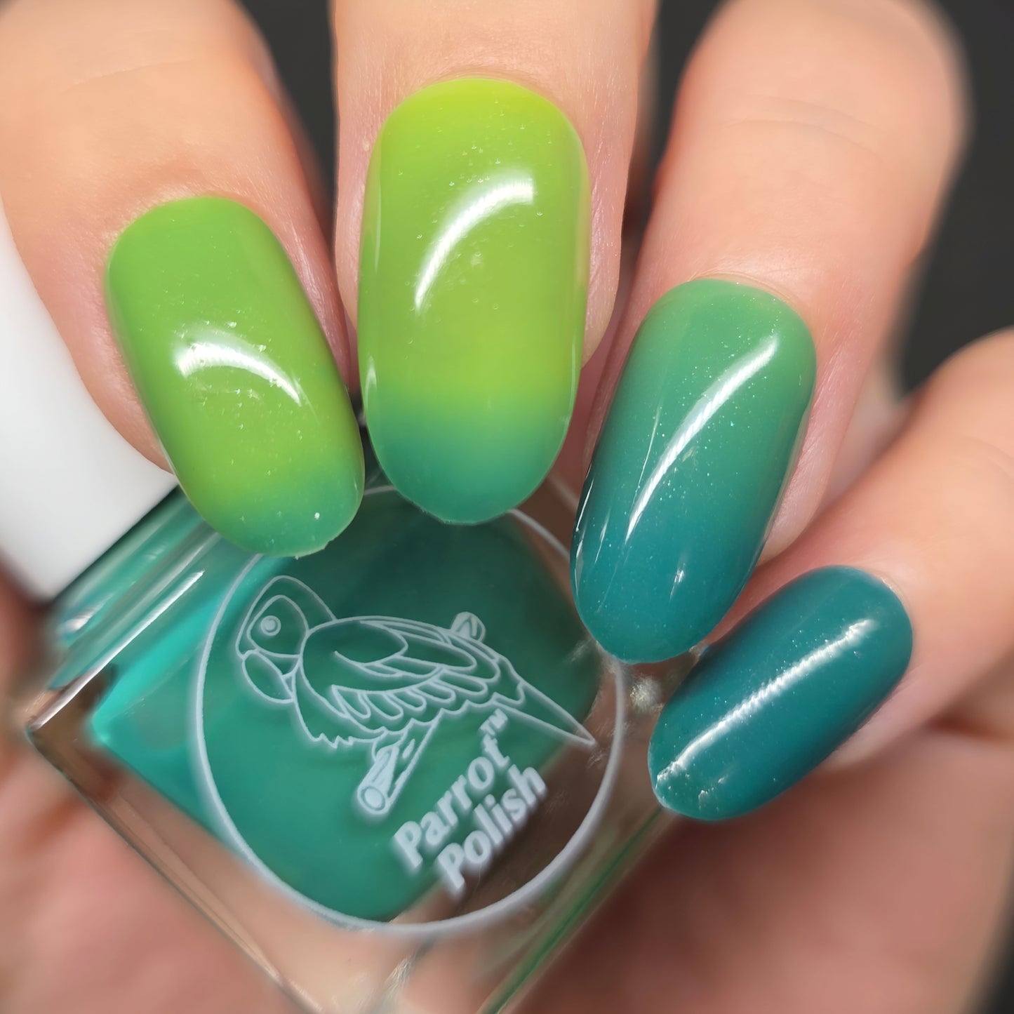 Parrot Polish Allamanda Color Changing Thermal Nail Lacquer- Green/Lime 0.5fl oz