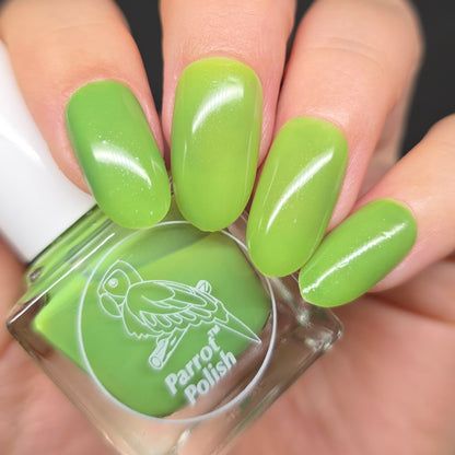 Parrot Polish Allamanda Color Changing Thermal Nail Lacquer- Green/Lime 0.5fl oz