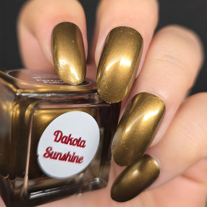 Parrot Polish Dakota Sunshine Shimmer Nail Lacquer Golden Bronze   .05 Fl oz