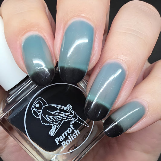 Parrot Polish Tropical Storm Thermal Nail Lacquer-Black/Blue 0.5 Fl oz