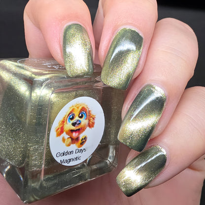 Parrot Polish 5 Puppy Collection Magnetic Multichrome Nail Lacquer- Brown Blue 0.5 Fl oz