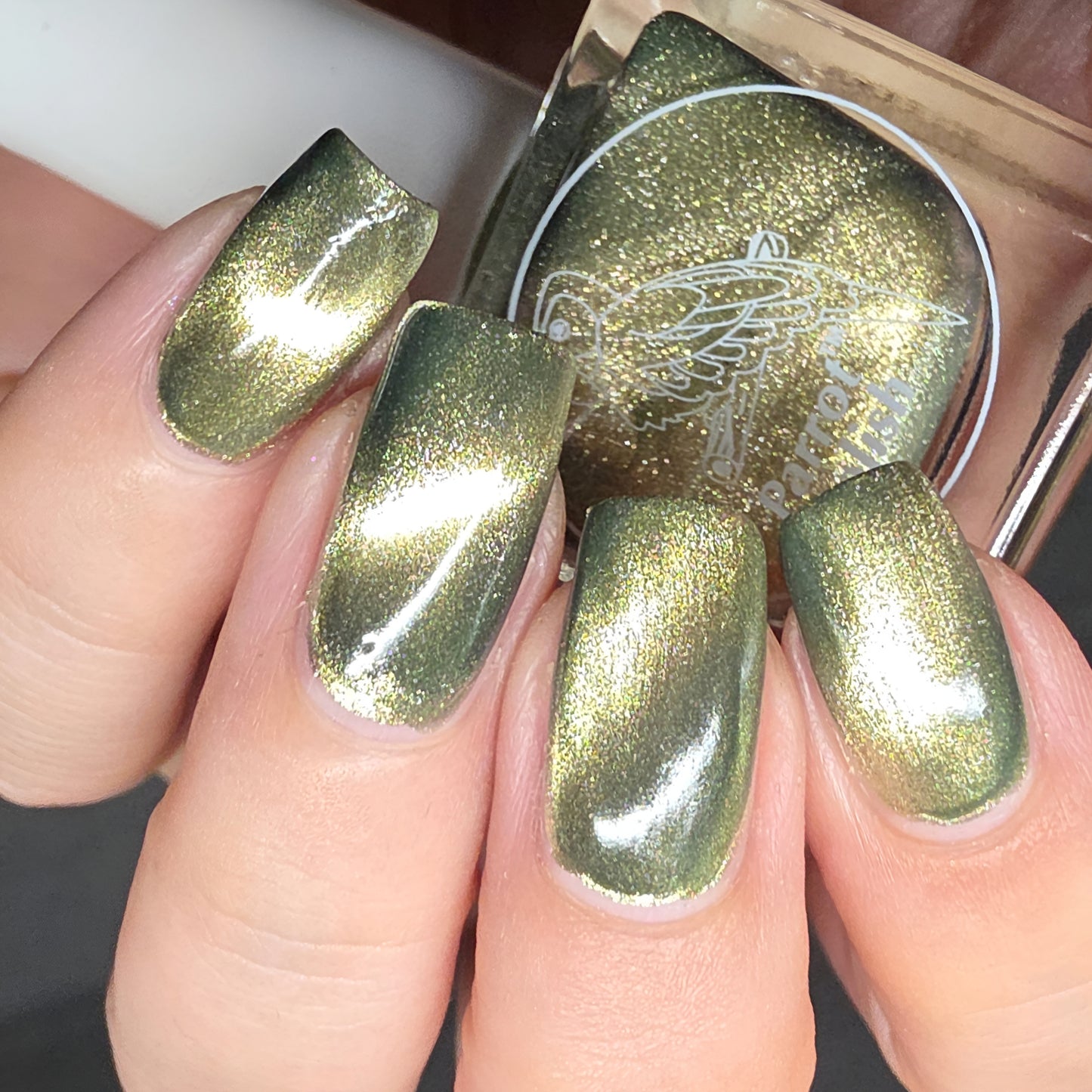 Parrot Polish Golden Days Magnetic Multichrome Nail Lacquer- Silver Gold 0.5 Fl oz