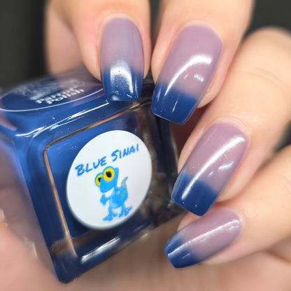 Parrot Polish Blue Sinai Color Changing Thermal Nail Lacquer  Blue/Tan