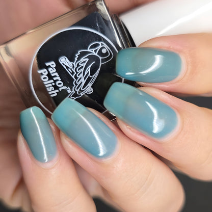 Parrot Polish Tropical Storm Thermal Nail Lacquer-Black/Blue 0.5 Fl oz