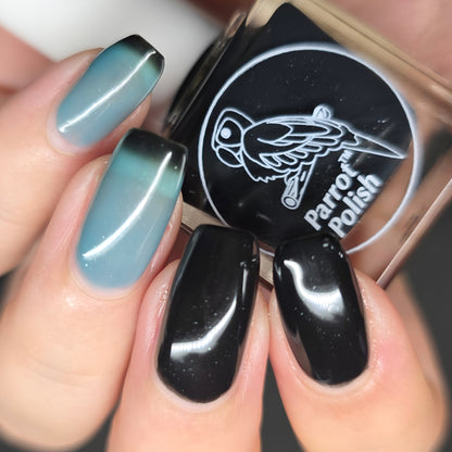Parrot Polish Tropical Storm Thermal Nail Lacquer-Black/Blue 0.5 Fl oz