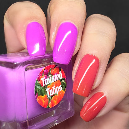 Parrot Polish Twisted Tulips Color Changing Solar Nail Lacquer  - Light Purple/Pink