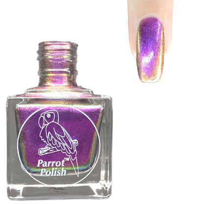 Parrot Polish Arabella Ultrachrome Purple Pink Gold Nail Lacquer 0.5 Fl oz