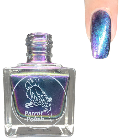 Parrot Polish Phoebe Ultrachrome Blue Pink Purple Nail Lacquer 0.5 Fl oz
