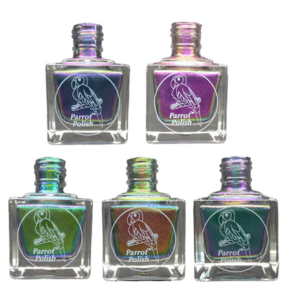 The Ladies of Desire Ultrachrome Collection 5 Nail Lacquers Blue-Purple 0.5 Fl oz