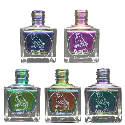 The Ladies of Desire Ultrachrome Collection 5 Nail Lacquers Blue-Purple 0.5 Fl oz
