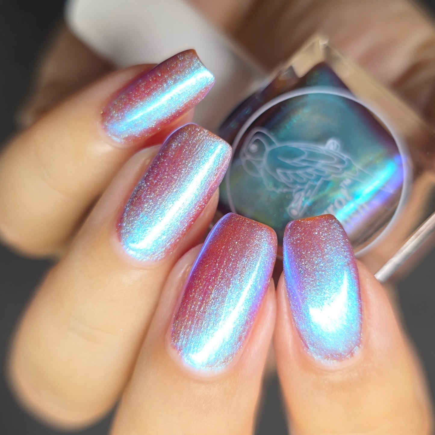 Parrot Polish Aurora Dust Nail Polish - Blue Flash, 0.5 Fl Oz