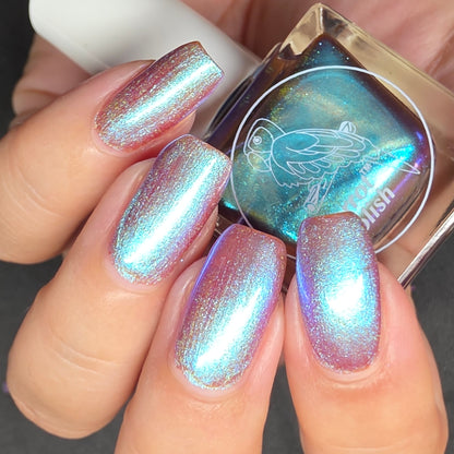 Parrot Polish Aurora Dust Nail Polish - Blue Flash, 0.5 Fl Oz