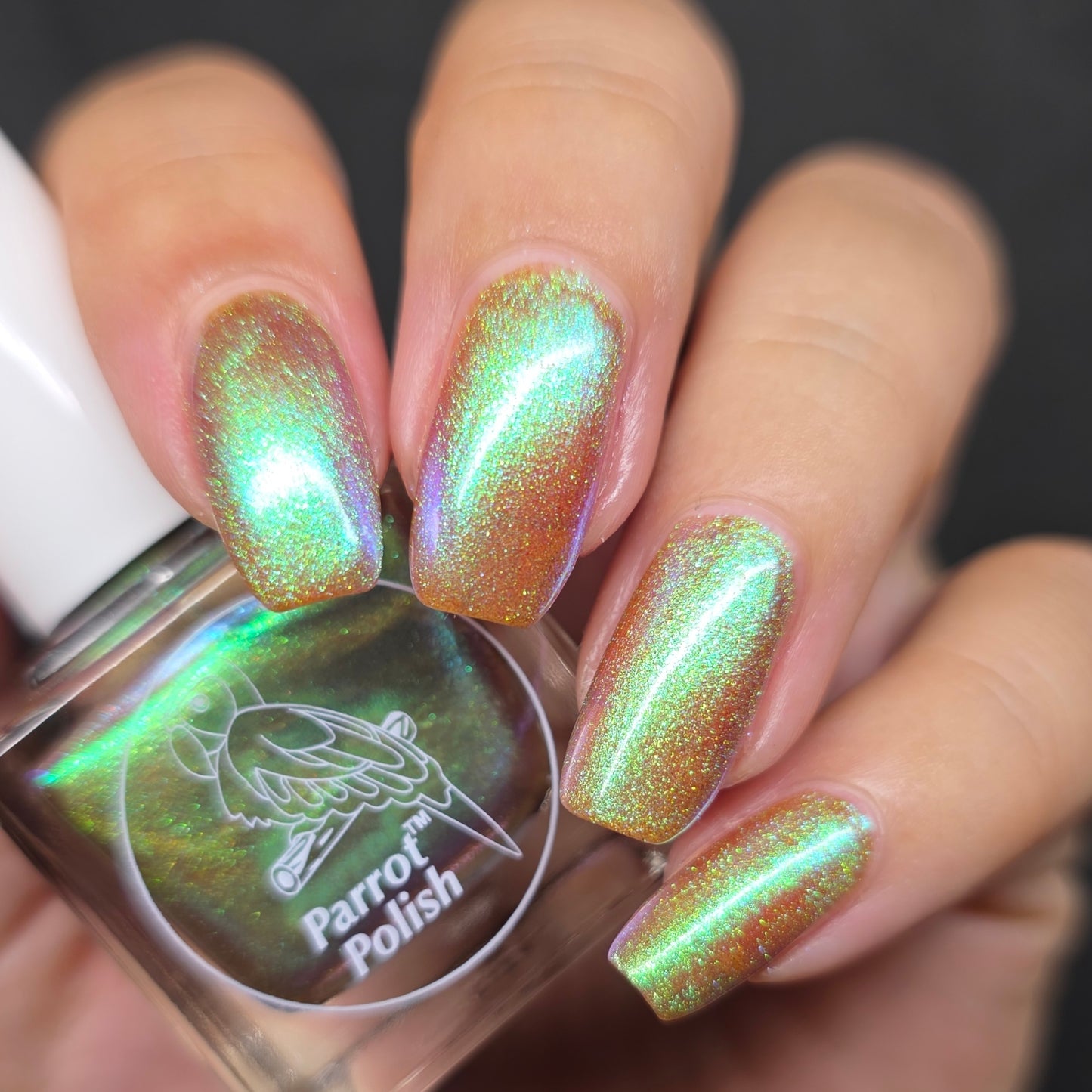 Parrot Polish Aurora Dust Nail Polish - Emerald Feeling, 0.5 Fl Oz