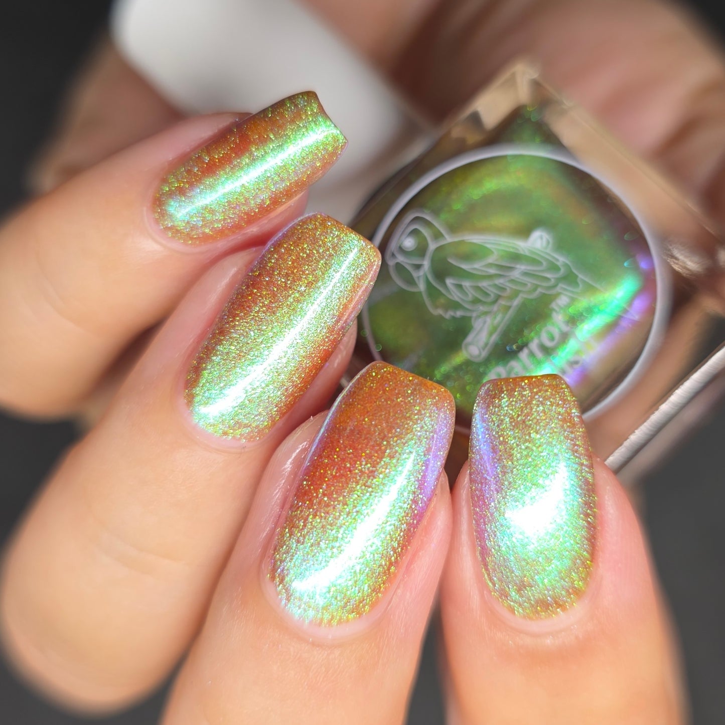 Parrot Polish Aurora Dust Nail Polish - Emerald Feeling, 0.5 Fl Oz