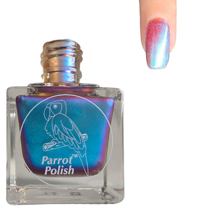 Parrot Polish Aurora Dust Nail Polish - Eclipse Blue, 0.5 Fl Oz