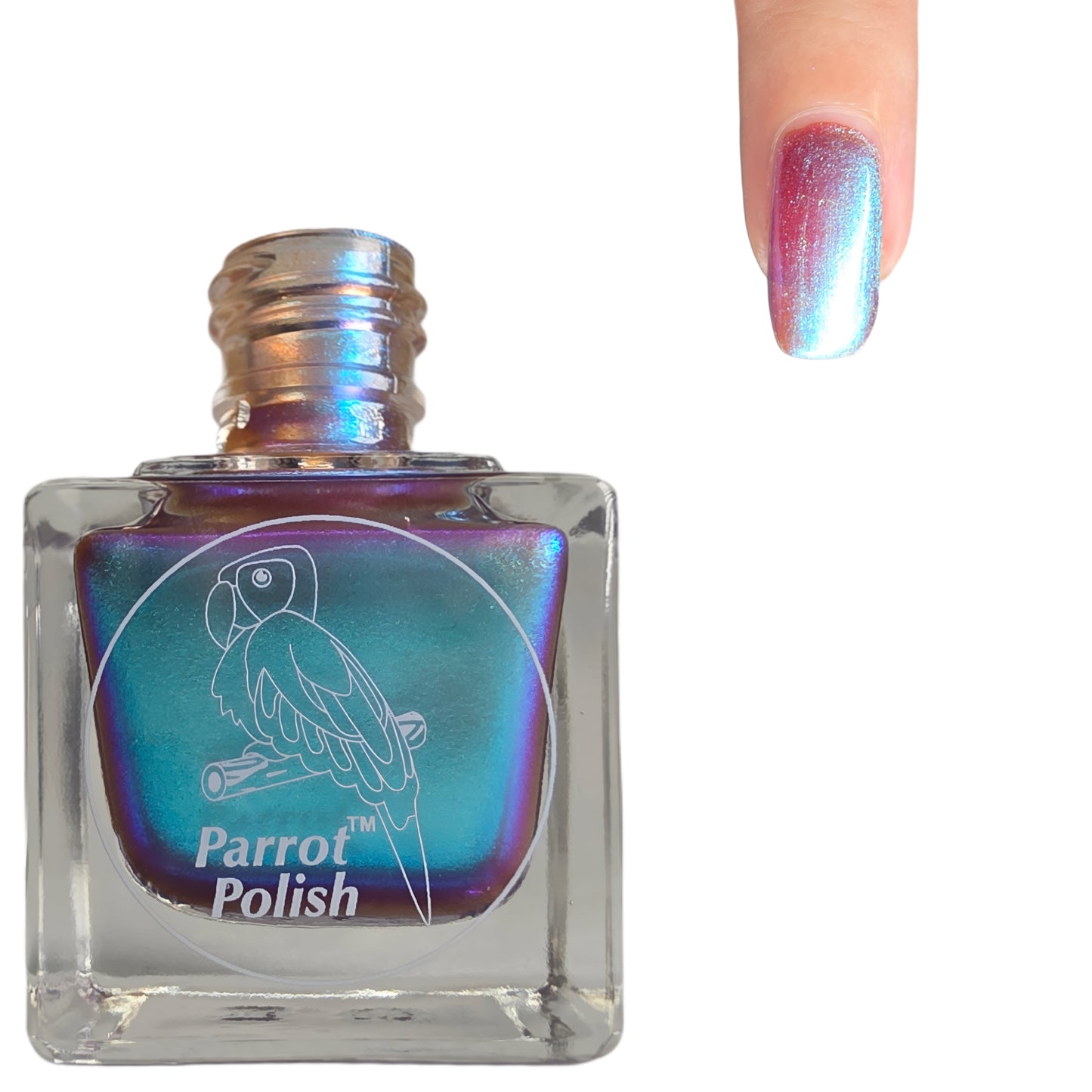 Parrot Polish Aurora Dust Nail Polish - Blue Flash, 0.5 Fl Oz