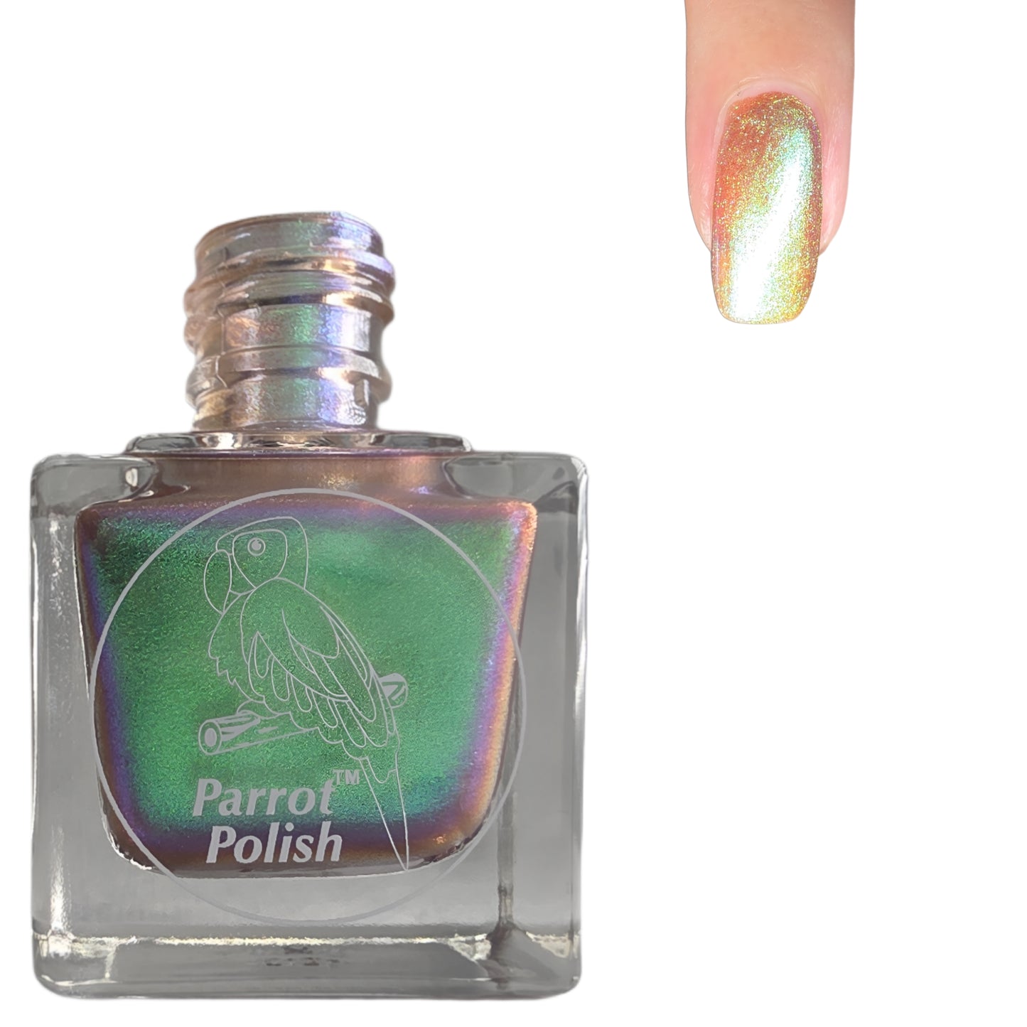 Parrot Polish Aurora Dust Nail Polish - Emerald Feeling, 0.5 Fl Oz