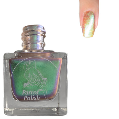 Parrot Polish Aurora Dust Nail Polish - Emerald Feeling, 0.5 Fl Oz