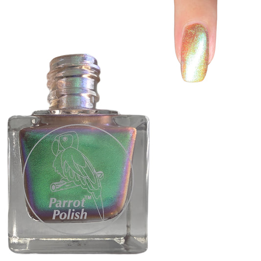 Parrot Polish Aurora Dust Nail Polish - Emerald Feeling, 0.5 Fl Oz